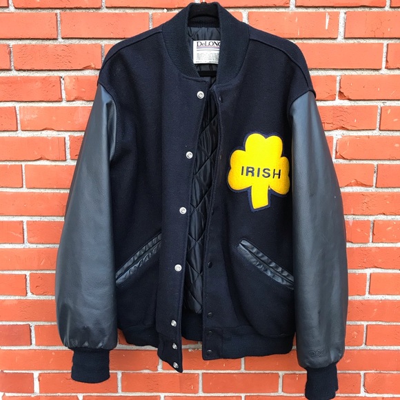 Notre Dame Rudy Varsity Jacket Wool And 
